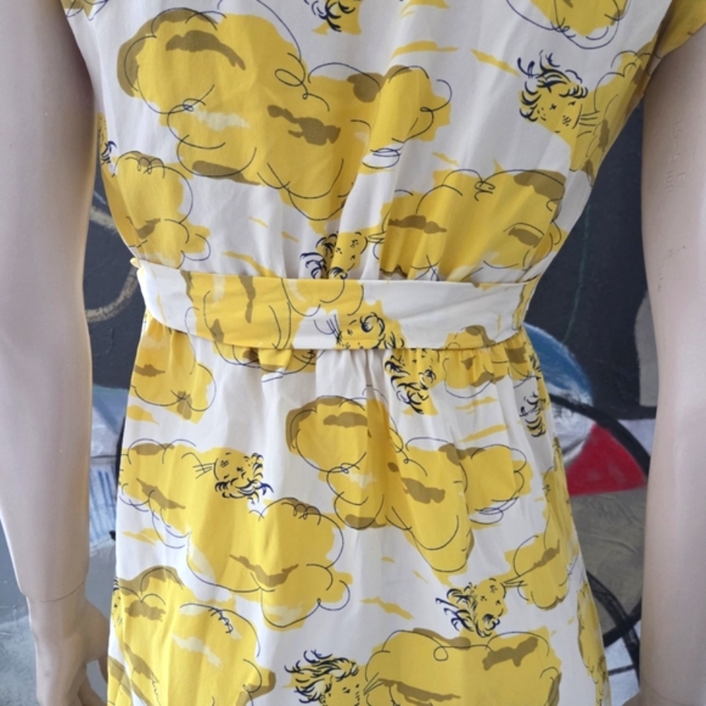 Betsey Johnson | Vintage Patterned Silk Wrap Dress - Picture 9 of 15